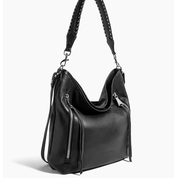 AIMEE KESTENBERG Zip Me Up Black Convertible Hobo Bag - Picture 3 of 11